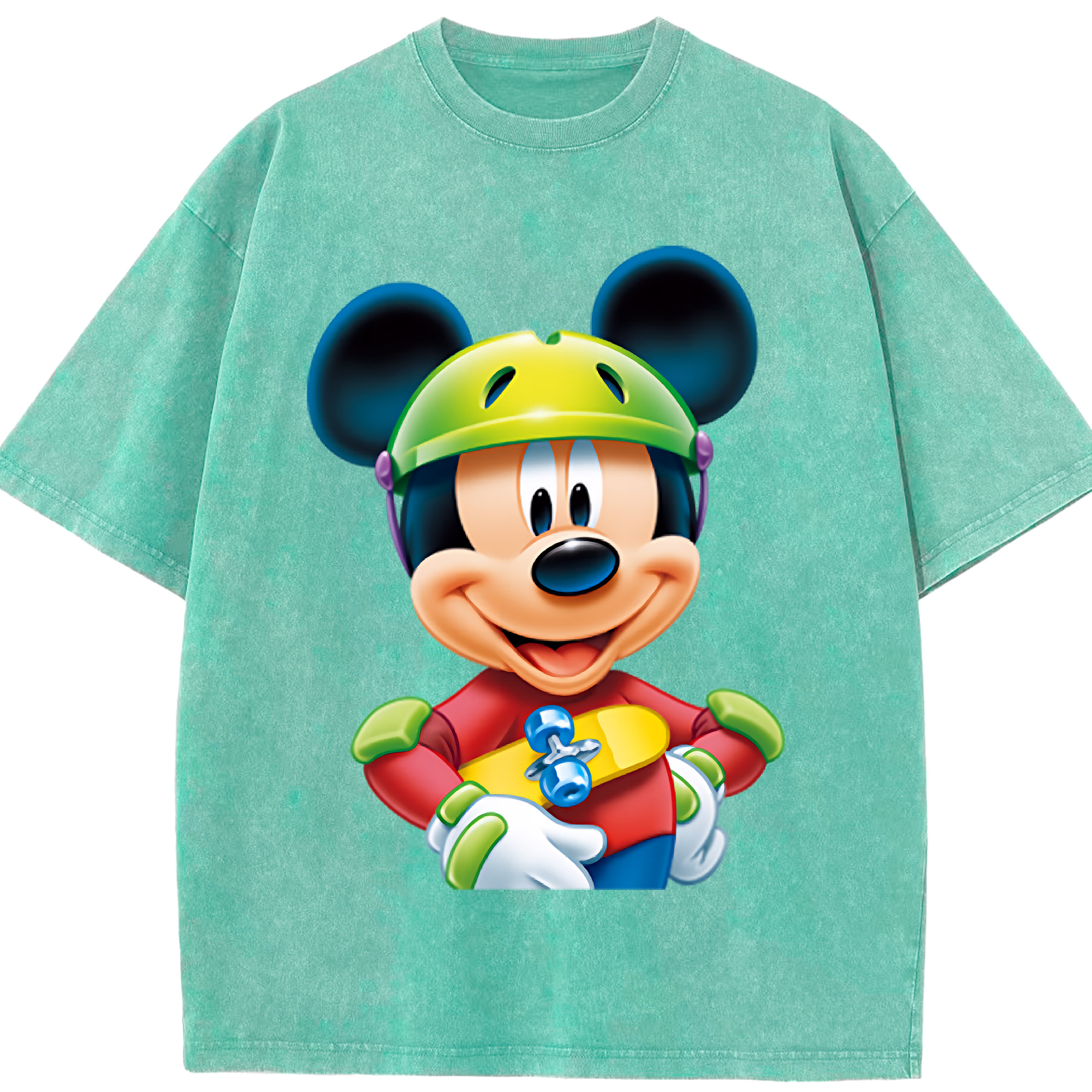 （画像用） ミッキーマウス Mickey Mouse 綿100% ヴィンテージ風 半袖Tシャツ（フロントプリント）